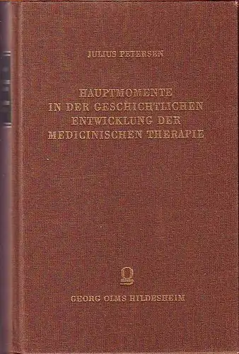 Petersen, Julius: Hauptmomente in der geschichtlichen Entwicklung der medicinischen Therapie. Mit Einleitung. 