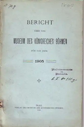 Prag: Bericht über das Museum des Königreiches Böhmen für das Jahr 1905. 