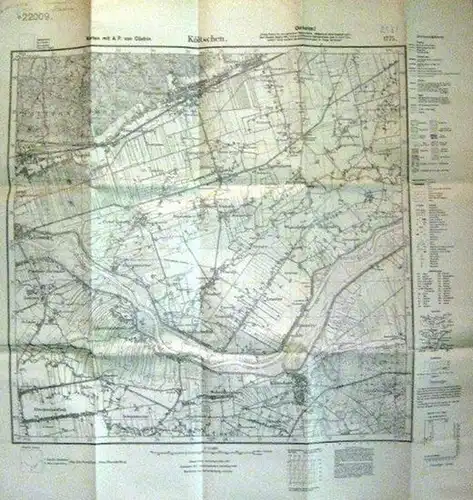 Reichsamt für Landesaufnahme: Karten mit A.P. von Cüstrin [so!]. Költschen. [Nr.:] 1775. 