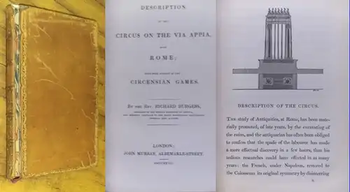 Rom. - Burgess, Richard: Description of the Circus on the Via Appia, near Rome; with some account of the Circensian Games. 