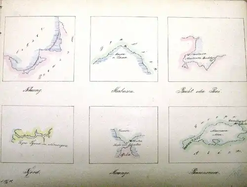 Sachsen. - Vogtland. - [Anonym und unbetitelt: Geographische, geologische und astronomische Studien-Federzeichnungen.] 2 Bde. 