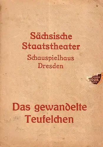 Das gewandelte Teufelchen. Programmheft für Sonntag, 30.Januar. 1921