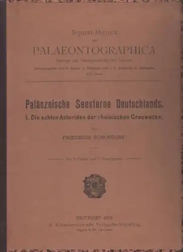 Schöndorf, Friedrich: Paläozoische Seesterne Deutschlands. I.: Die echten Asteriden der rheinischen Grauwacke. 