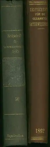 Zeitschrift für Naturwissenschaften.  Luedecke, O. (Hrsg.): Zeitschrift für Naturwissenschaften. Originalabhandlungen und Berichte. Organ des naturwissenschaftlichen Vereins für Sachsen und Thüringen. LVI. Band Vierte Folge.. 