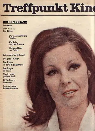 Treffpunkt Kino.   Kähler, Erika (Redaktion): Treffpunkt Kino. Das illustrierte Programm für die Filme des Monats. Herausgeber: VEB Progress Film Vertrieb. C 72. Aus.. 