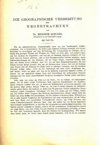 Schurtz, Heinrich: Die geographische Verbreitung der Negertrachten. Aus: Internationales Archiv für Ethnographie, II, Leiden 1891. 