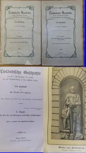 Seraphim, Ernst: Livländische Geschichte von der "Aufsegelung" der Lande bis zur Einverleibung in das russische Reich. Ein Hausbuch. Bd. I u. II [von 3 Bänden]. 