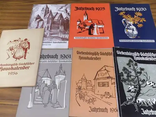 Siebenbürgen.   Hans Philippi (Red.): Siebenbürgisch   Sächsischer Hauskalender.  Konvolut mit 15 Jahrgängen. Enthalten sind: 1956 / Jahrbuch 1958 / 1959 /.. 