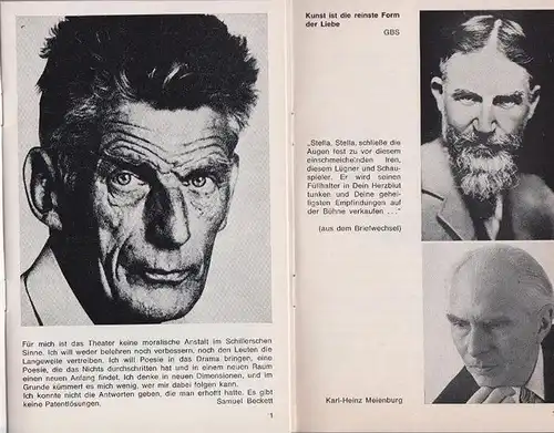 Geliebter Lügner Heft 5 ; "Endspiel" Heft 4. Progr.hefte der Spielzeit 1976 / 77. Konvolut von 2 Heften