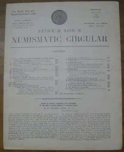 Spink & son // Numismatic Circular: Spink & Son ' s Numismatic Circular. Vol. XLVI. Part 8 - 9. August - September 1938. - Contents: Notes on Towns, Counties and Lordships of the Holy Roman Empire in modern times - cont. (Owston Smith); Bavarian Historica