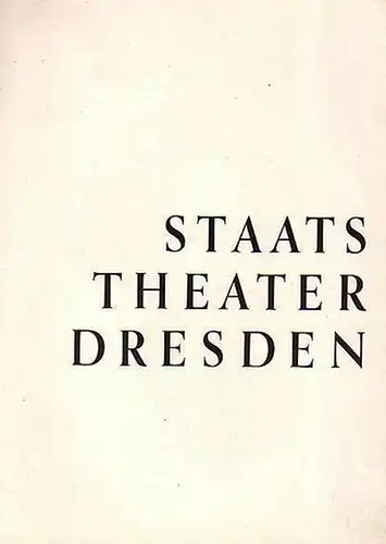 Staats Theater Dresden - Moliere [d.i. Jean-Baptiste Poquelin (1622-1673)]: Theatervorschau für das 2.Halbjahr 1960/1961 - Don Juan. 