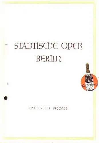 Städtische Oper Berlin - Piave, Francesco Maria / Verdi, Guiseppe: Die Macht des Schicksals. Städtische Oper Berlin. Spielzeit: 1952 / 1953. 