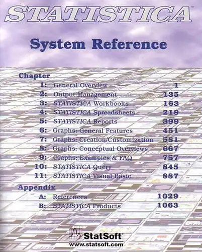 Statistica: Statistica System Reference. 