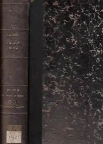 Statistik des Deutschen Reichs. / Kaiserliches Statistisches Amt: Auswärtiger Handel des deutschen Zollgebiets im Jahre 1904   1. Teil   Der Verkehr mit.. 