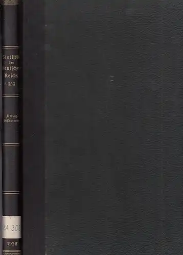 Statistik des Deutschen Reichs. / Statistisches Reichsamt: Die deutsche Umsatzbesteuerung nach dem Kriege unter besonderer Berücksichtigung der im Jahre 1925 erfolgten Veranlagungen. 