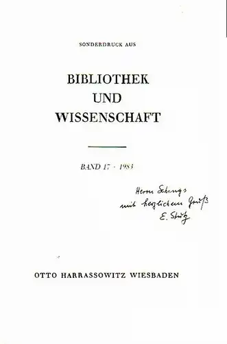 Stutz, Elfriede: Der Codex Palatinus  Germanicus 341 als literarisches Dokument. Sonderdruck aus: Bibliothek und Wissenschaft Band 17 / 1983. 