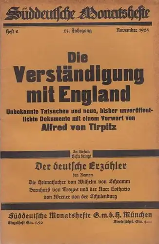 Süddeutsche Monatshefte: Süddeutsche Monatshefte. Konvolut mit 4 Heften. Enthalten sind: Jahrgang 17, 1920. Heft 10 - Innere Politik / Jahrgang 23, 1925. Heft 2...