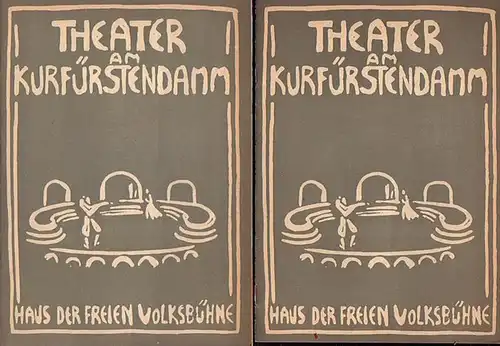 Programmhefte des Theaters und der Komödie am Kurfürstendamm, Berlin. Spielzeit 1957 / 1958. Konvolut aus 2 Heften