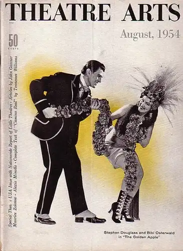 Theatre Arts. Vol. XXXVLIII, No.8, August 1954. Contents the complete play by T. Williams: Camino Royal.. Special Theatre USA Issue. Articles by John Gassner / Maurice Zolotow / Alexis Minotis