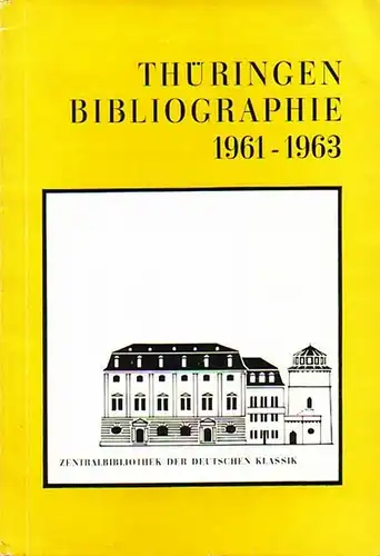 Thüringenbibliographie.   Kuhles, Doris (Bearb.): Thüringen Bibliographie. Konvolut mit 5 Jahrgängen. Enthalten sind: Thüringen Bibliographie 1961 1963 / 1972 (Nachträge 1966 ff) Regionalbibliographie für.. 