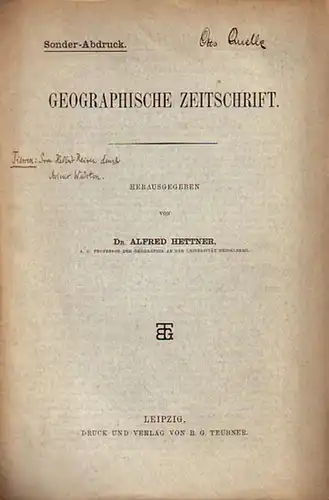 Sven Hedin´s Reisen durch Asiens Wüsten. Sonderabdruck aus "Geographische Zeitschrift. 6. Jahrgang 1900, Heft 7"