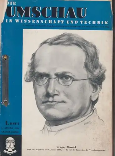 Umschau, Die.   Bechhold, J.H. (Hrsg.): Die Umschau. 38. Jahrgang, 1934, komplett mit den Heften 1 26 und Heft 27 52 in zwei Mappen.. 