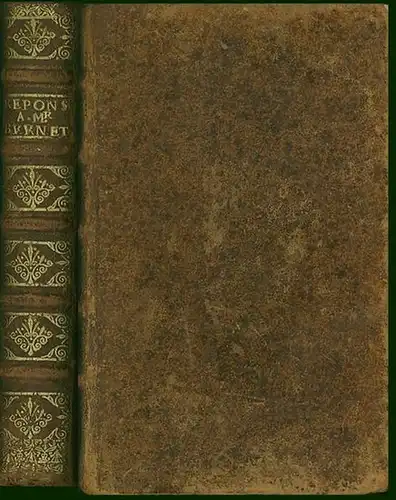 Varillas (Antoine): Response de Monsieur Varillas a la critique de Mr. Burnet. Sur les deux premiers Tomes de l'Histoire des Revolutions arrivées dans l'Europe en matiere de Religion. 