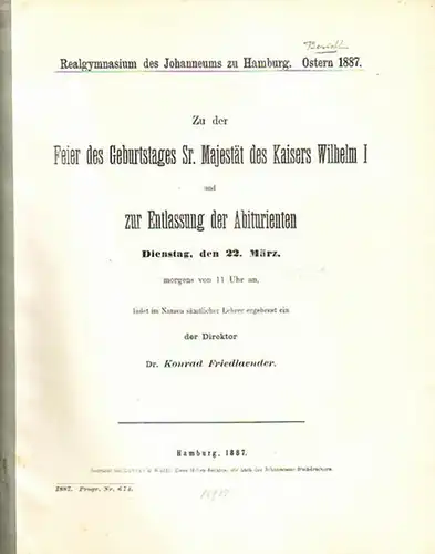 Wendt, G: Der Gebrauch des bestimmten Artikels im Englischen. In: Realgymnasium des Johanneums zu Hamburg. Ostern 1887. Programm Nummer 674. 