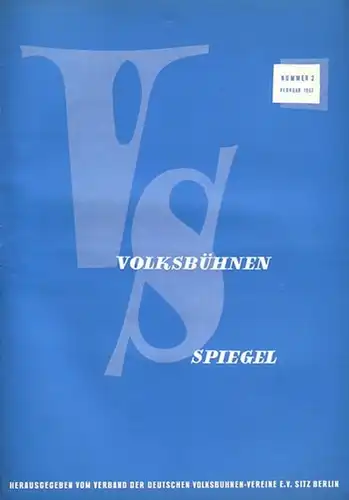 Volksbühnenspiegel.   Oschilewski, Walther G. (Red.): Volksbühnen Spiegel. Konvolut von 27 Nummern in 24 Heften aus dem Zeitraum Oktober / November 1956.. 