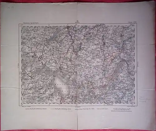 Waren.   Reymann, Daniel Gottlob: Waren. Reymann´s topographische Special Karte von Mitteleuropa. Sektion: 42. Segment   Nr. auf der Übersichtskarte: 194 (handschriftlich). Entworfen.. 