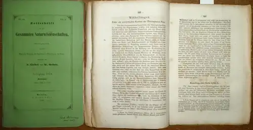 Zeitschrift für die gesamten Naturwissenschaften.   C. Giebel / W. Heintz / M. Siewert (Red.): Zeitschrift für die gesammten (gesamten) Naturwissenschaften. Jahrgang 1858 (Januar.. 