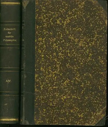 Zeitschrift für exakte Philosophie.   Theod. Allihn und Otto Flügel (Hrsg.).   Thilo / Otto Flügel / Anton Ehrenberger / Ig. Kadlec /.. 