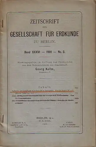 Werth, Emil. - Zeitschrift der Gesellschaft für Erdkunde zu Berlin: Lebende und jungfossile Korallenriffe in Ost-Afrika. In: Zeitschrift der Gesellschaft für Erdkunde zu Berlin, Band 36, No 3, 1901. 