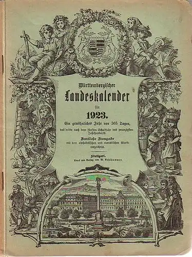 Württemberg, Kalender für das Königreich: Württembergischer Landeskalender für 1923. 