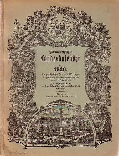 Württemberg, Kalender für das Königreich: Württembergischer Landeskalender für 1930. 