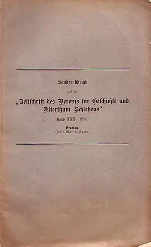 Wutke, Konrad: Zur Salzversorgung Schlesiens im ersten Viertel des 19. Jahrhunderts. 