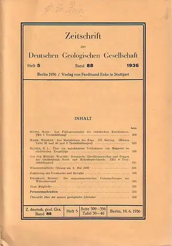 Zeitschrift der Deutschen Geologischen Gesellschaft.   Hans Scupin, Wilhelm Maier, H. L. Blüher, Walter von zur Mühlen, Rudolf Krahmann: Zeitschrift der Deutschen Geologischen Gesellschaft.. 