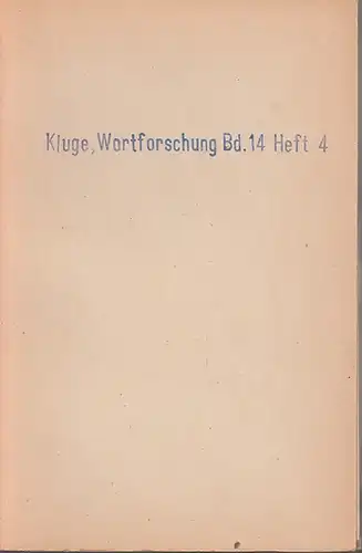 Ch. Reining: G.A. Bürger als Bereicherer der deutschen Sprache. / Fr. Mennicken: Der Verfasser des Sendschreibens eines Landpriesters. / N. Otto Heinertz: Die Flexion der.. 