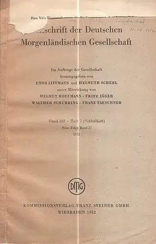 Seuberlich, Wolfgang: Kaisertreue oder Auflehnung ? Eine Episode aus der Ming Zeit. Nach einem Referat beim XII. Deutschen Orientalistentag in Bonn am 1. August 1952.. 