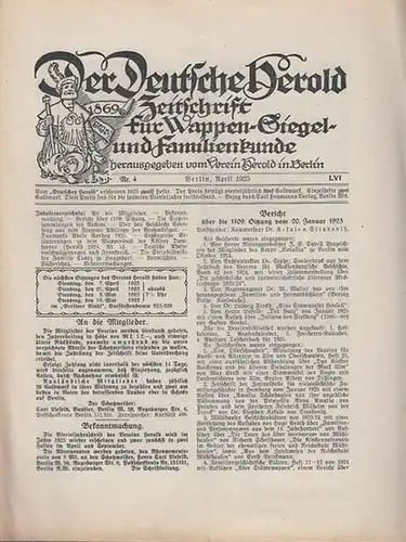 Deutsche Herold, Der.   Verein Herold (Hrsg).   G. Adolf Closs.   Stephan Kekule von Stradonitz.   Geschlecht Tornberg..