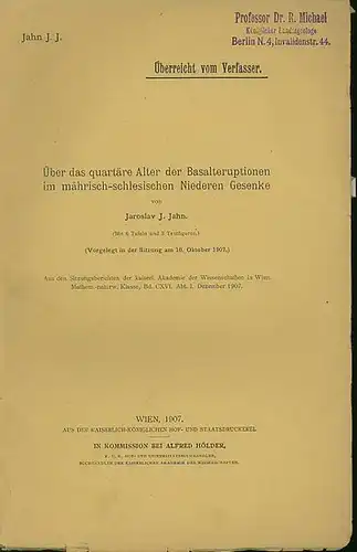 Jahn, Jaroslav J: Über das quartäre Alter der Basalteruptionen im mährisch-schlesischen Niederen Gesenke. (= Sitzungsberichten der kaiserl. Akademie der Wissenschaften in Wien, Band CXVI, Abt. I, 1907). 