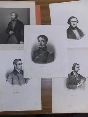 Porträtsammlung: Umfangreiche Porträtsammlung ( Portraitsammlung ) mit 75 Personenbildnissen zumeist Büsten, alle in Stahlstich und Kupferstich. Enthalten sind nach Fachgebieten sortiert 1.) WISSENSCHAFTLER, TECHNIKER, PHILOSOPHEN:.. 