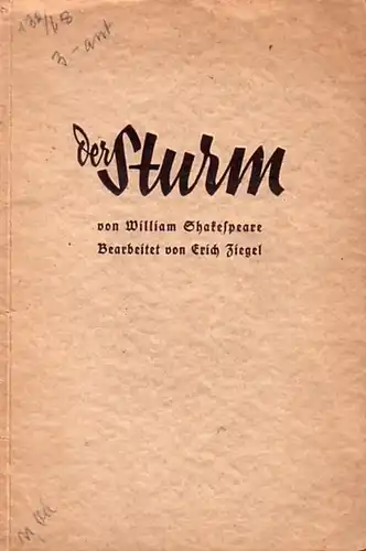 Shakespeare, William: Der Sturm. Bearbeitet von Erich Ziegel. 