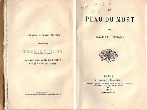 Debans, Camille (1834-1910): La peau du mort. 