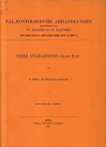 Solms - Laubach, H. Graf zu: Ueber Stigmariopsis Grand ´ Eury. (= Palaeontologische Abhandlungen, NF, Band 2, Heft 5). 