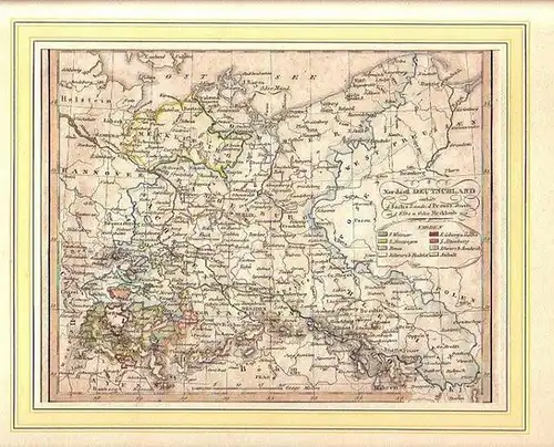 Deutschland: Landkarte: Nordöstliches Deutschland enthält die Sächsischen Lande, den Preuss. Besitz, an der Elbe und Oder, Mecklenburg u.a. Blatt XII. 