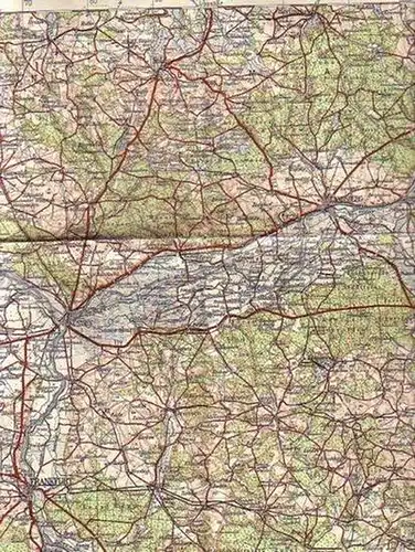 Frankfurt / Oder: Übersichtskarte von Mitteleuropa Blatt 053: Frankfurt /Oder. Herausgegeben von der Preußischen Landesaufnahme 1905, Reichsamt für Landesaufnahme, Nachträge 1932. Maßstab 1:300 000. 