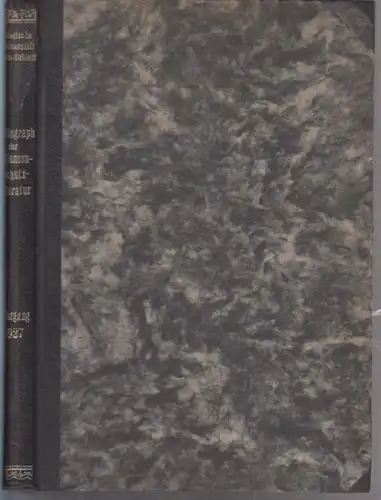 Pflanzenschutz. - Morstatt, H. (Bearb.): Bibliographie der Pflanzenschutzliteratur : Das Jahr 1927. Hrsg. von der Biologischen Reichsanstalt für Land- und Forstwirtschaft in Berlin-Dahlem. 