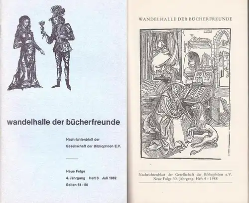 Wandelhalle der Bücherfreunde.   Gesellschaft der Bibliophilen e. V: Wandelhalle der Bücherfreunde. Konvolut mit etwa 97 Nummern aus den Jahren 1959   1999.. 