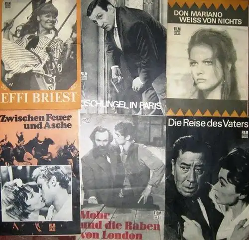 Film für Sie.   VEB Progress Film  Vertrieb: Film für Sie. Konvolut von 37 Heften 1966   1967. Enthalten sind u.a.: Programmheft..